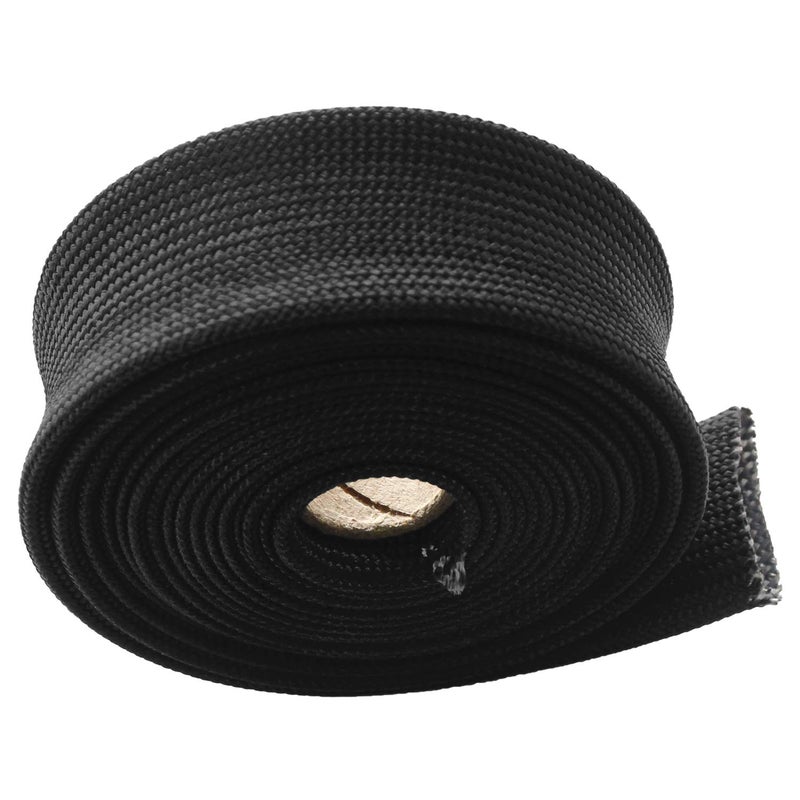 LEDAUT Fiberglass Heat Wrap Wire Shield Sleeve- 1" IDX 10' Adjustable Black Exhaust Heat Shield Spark Plug Wire For Car&Auto Wire Loom Brake Line Cable - Image 4
